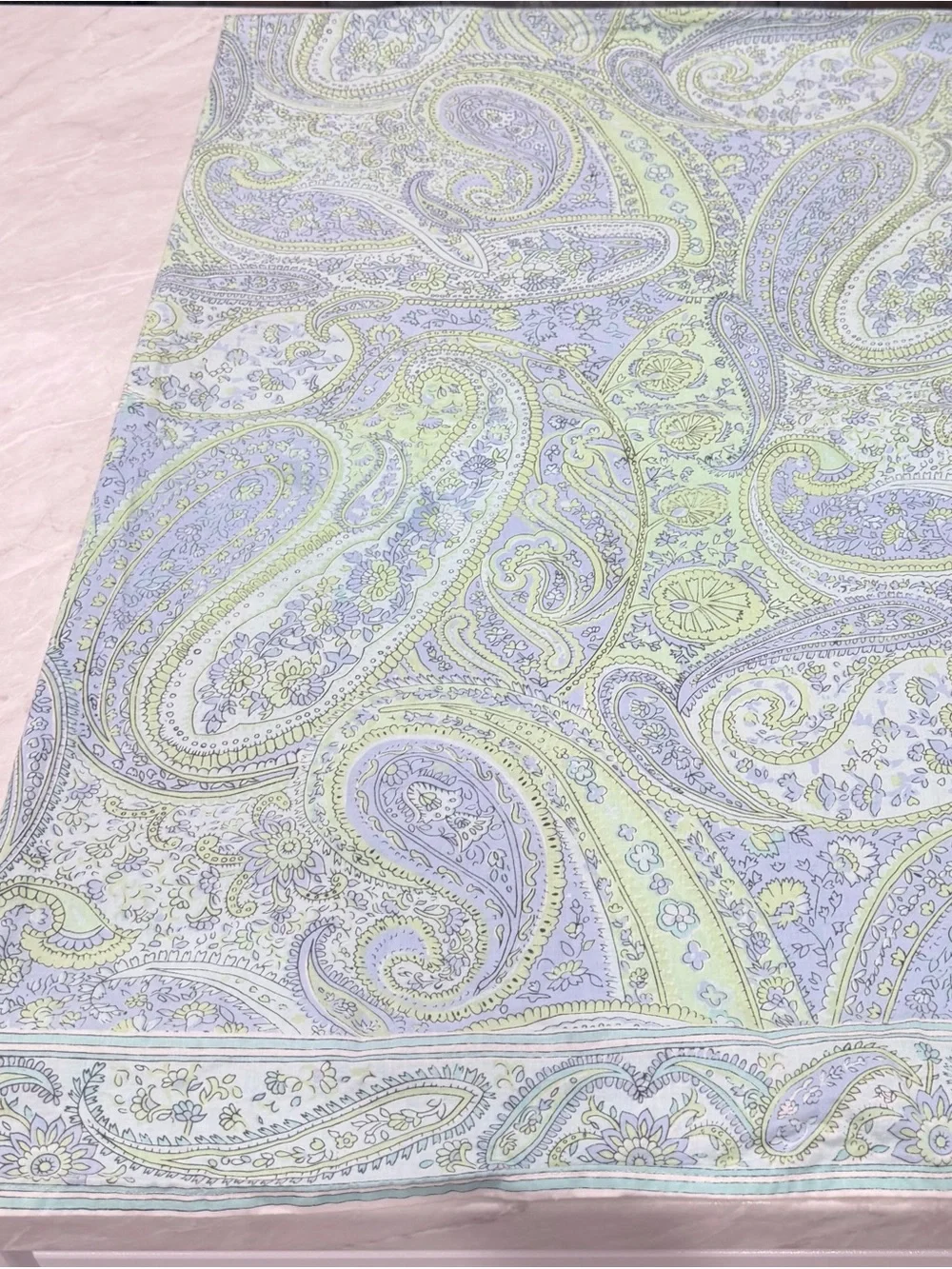 The Painted Cottage Tablecloth 72x48 Cotton Paisley Floral Boho India